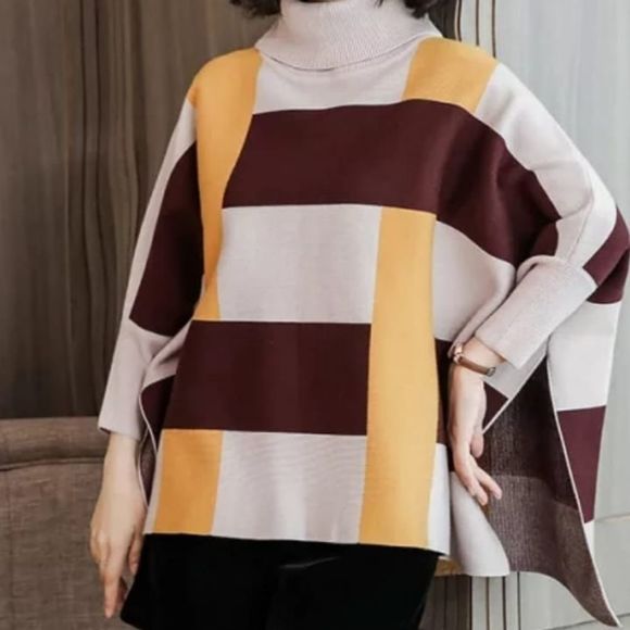 Stylish Soft Cozy Poncho - Picture 3 of 17